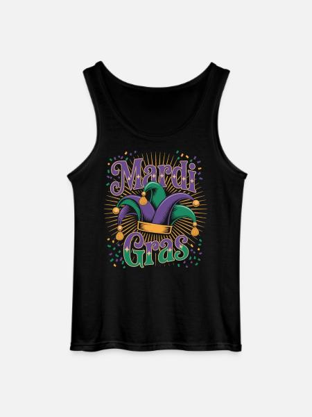 Carnival Mardi Gras Confetti - Gildan Men’s Tank Top - black