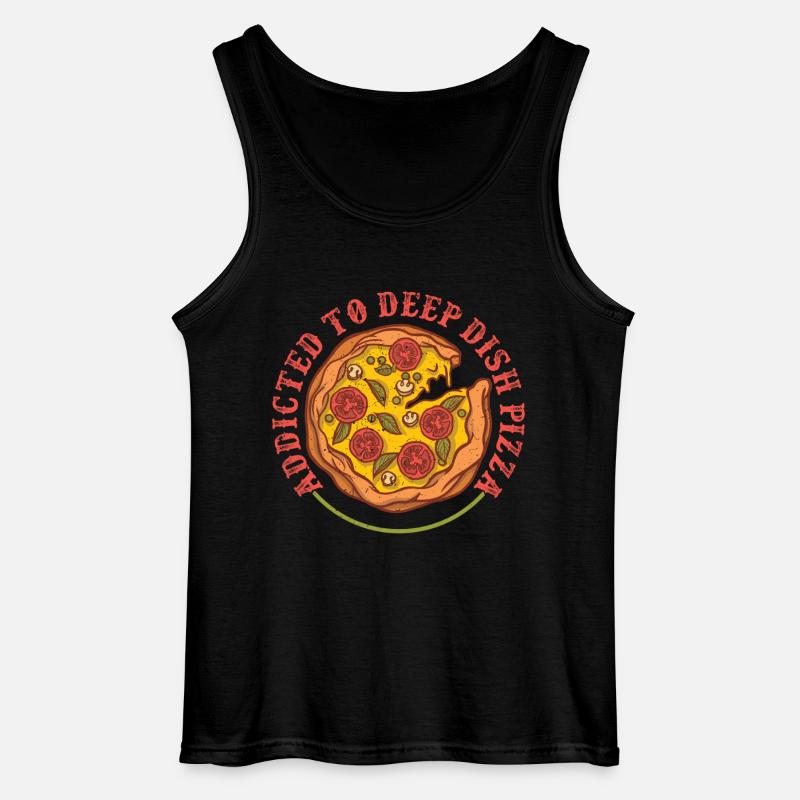 Deep Dish Pizza Chicargo - Gildan Männer Tank Top - Schwarz