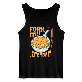 Mac n Cheese Fork It - Gildan Männer Tank Top - Schwarz - Vorne - AI Model Male 185 dark (185cm)