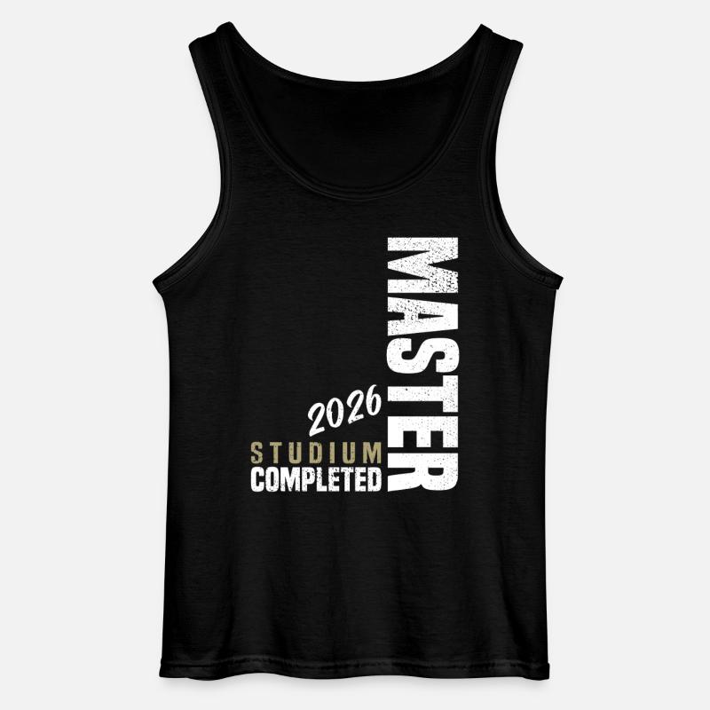 Master Studium Abschluss 2026 - Gildan Männer Tank Top - Schwarz