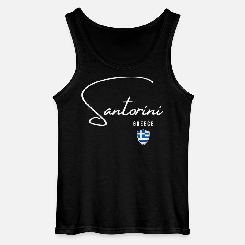 Elegantes Design Santorini, Santorini-Souvenir - Gildan Männer Tank Top - Schwarz