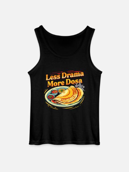 Tamil Tamilisch Sri Lanka Mindre Drama Mer Dosa - Gildan tanktopp herr - svart
