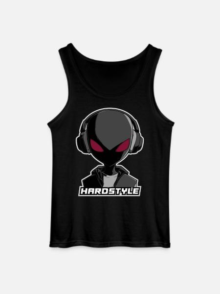 Hardstyle Alien – Conception musicale au casque - Débardeur Gildan Homme - noir