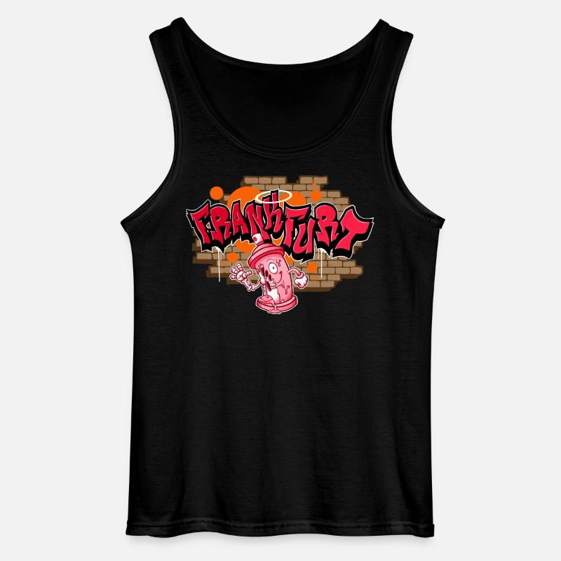 Frankfurt Graffiti - Gildan Männer Tank Top - Schwarz