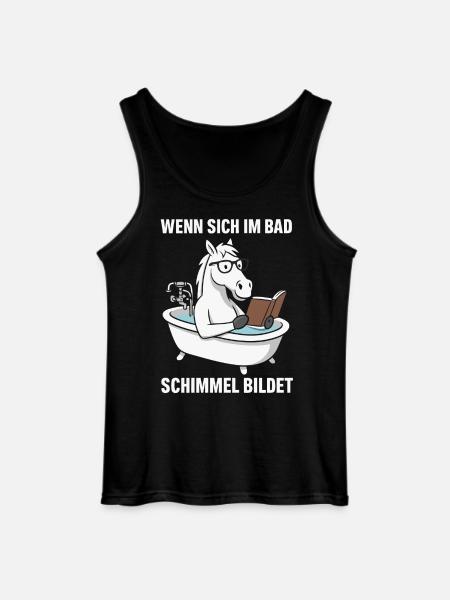 Badlesendes Pferd mit Schimmelwitz - Gildan Männer Tank Top - Schwarz