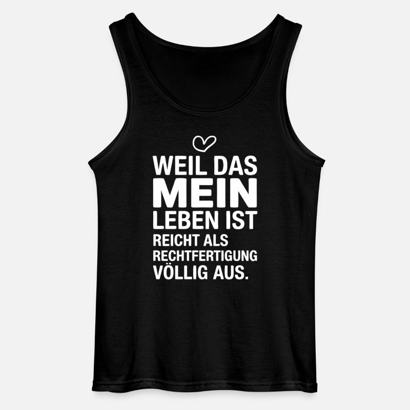 Mein Leben, meine Entscheidung – Statement - Gildan Männer Tank Top - Schwarz