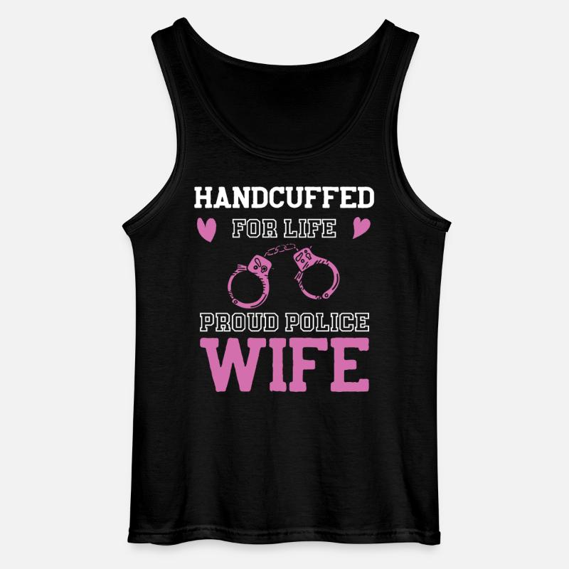 Handschellen Liebe Polizeifrau - Gildan Männer Tank Top - Schwarz