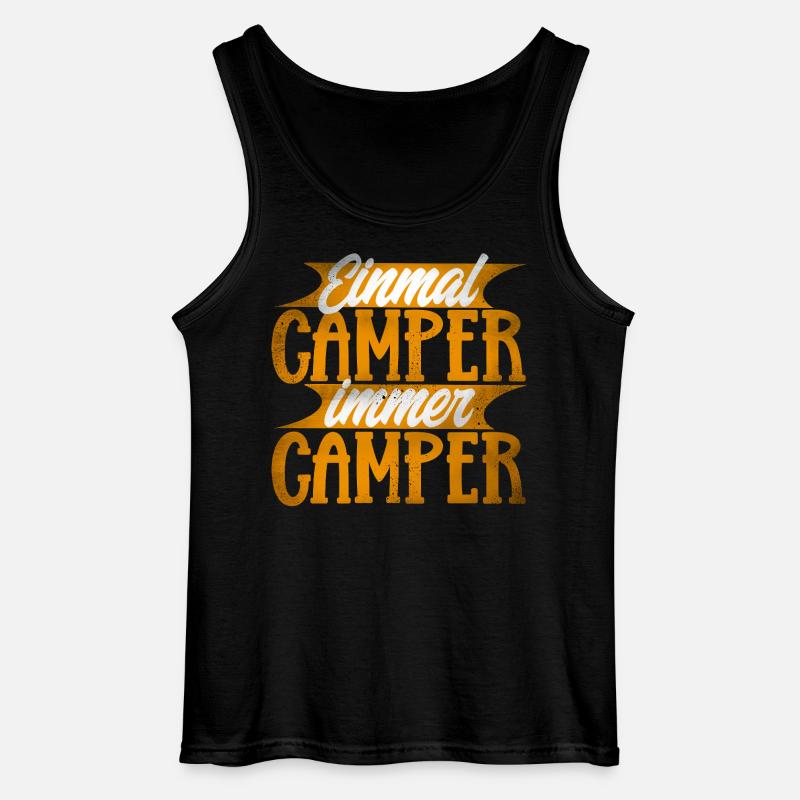 Camping - Gildan Männer Tank Top - Schwarz
