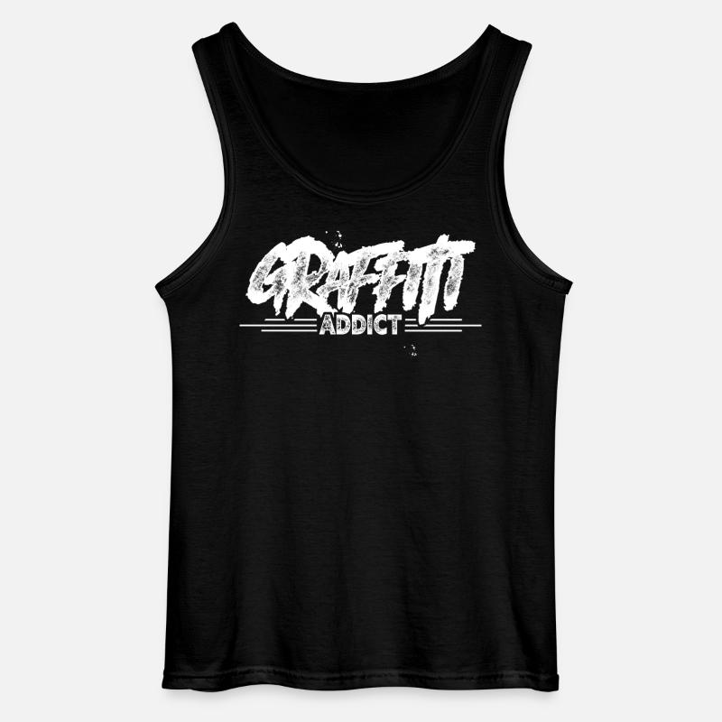Graffiti - Gildan Männer Tank Top - Schwarz