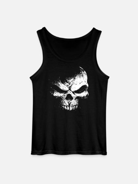 Evil Skull – Dark Grinning Beast - Gildan Men’s Tank Top - black