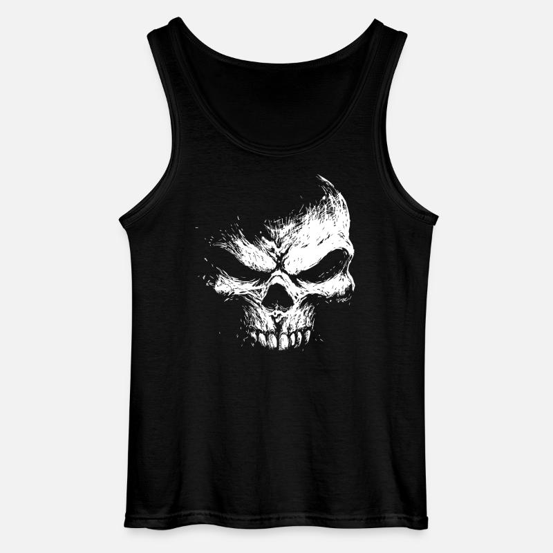 Evil Skull – Dark Grinning Beast - Gildan Männer Tank Top - Schwarz
