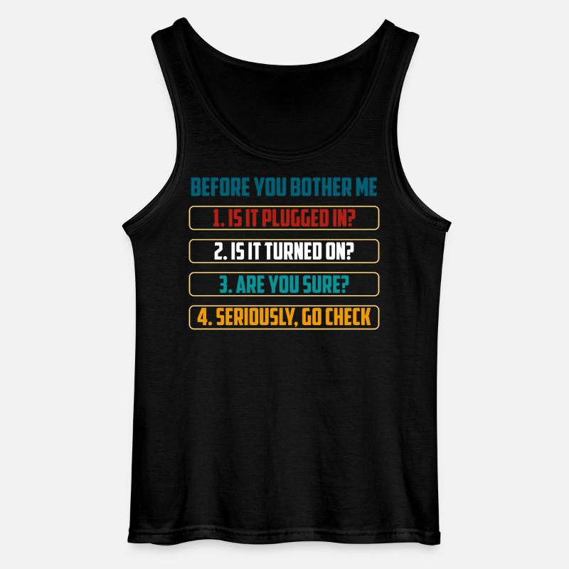 Bevor du mich störst, Technik-Checks - Gildan Männer Tank Top - Schwarz