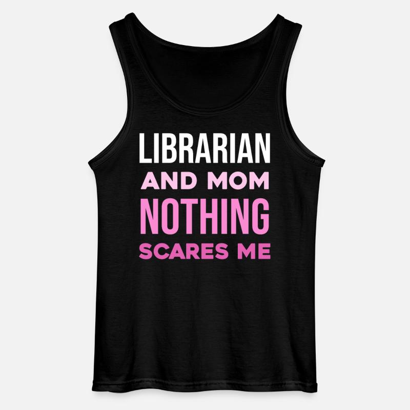 Bibliothekarin Mutter: Nichts schockt mich - Gildan Männer Tank Top - Schwarz