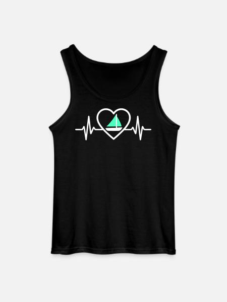Cœur Voile – Passion Bateau - Gildan Men’s Tank Top - black