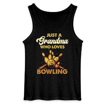 Grand-mère du bowling adore le bowling - Débardeur Gildan Homme - noir - Devant - AI Model Male 185 dark (185cm)