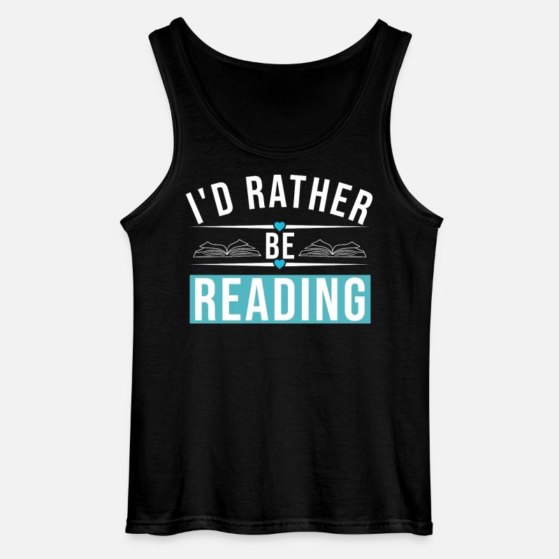 I'D RATHER BE READING - Gildan Männer Tank Top - Schwarz