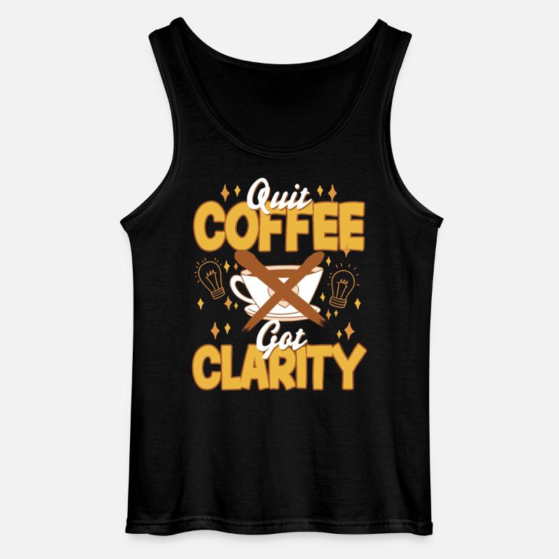 Coffee withdrawal decaffeinated ex-coffee drinker - Gildan Men’s Tank Top - black