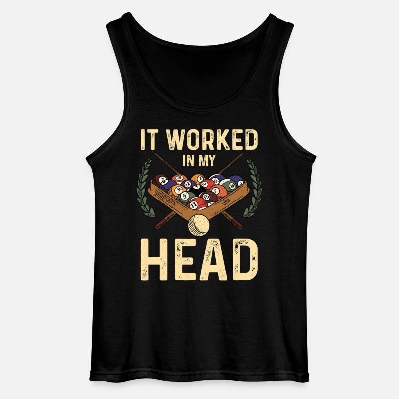 Kopf Hat Pool Humor - Gildan Männer Tank Top - Schwarz