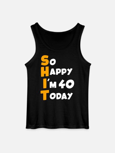 40 Birthday I'm 40 Today - Gildan Men’s Tank Top - black