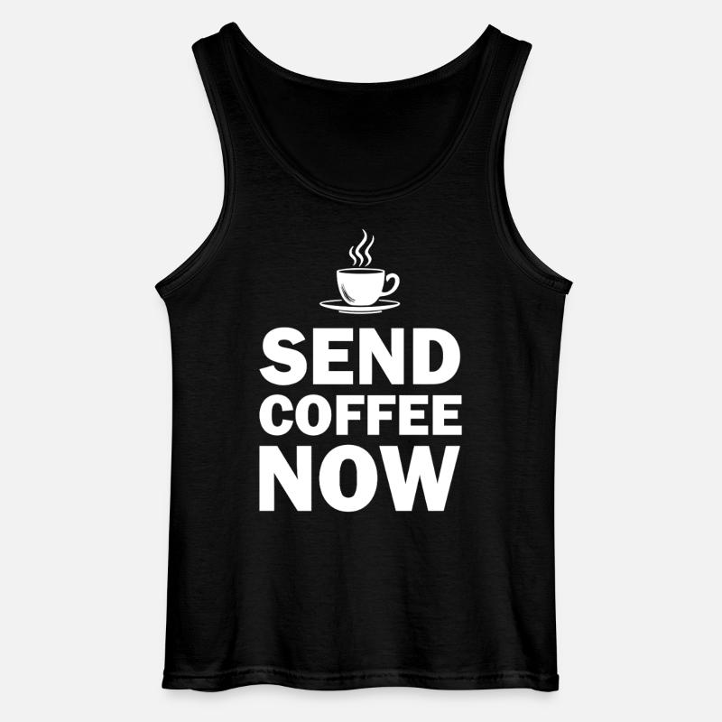 Lustiges Send Coffee Now Büro Notfall - Gildan Männer Tank Top - Schwarz