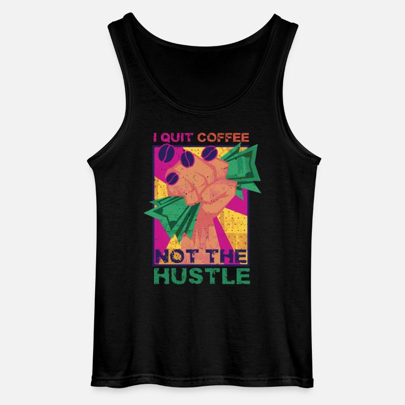 Coffee withdrawal decaffeinated ex-coffee drinker - Gildan Men’s Tank Top - black