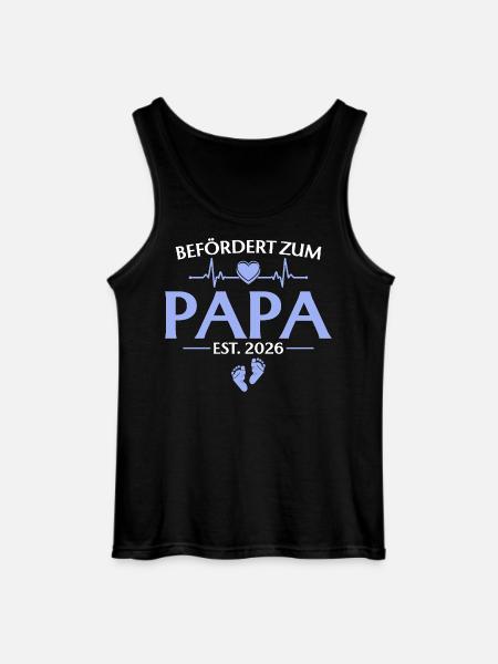 Befördert zum Papa 2026 Babyparty - Gildan Männer Tank Top - Schwarz