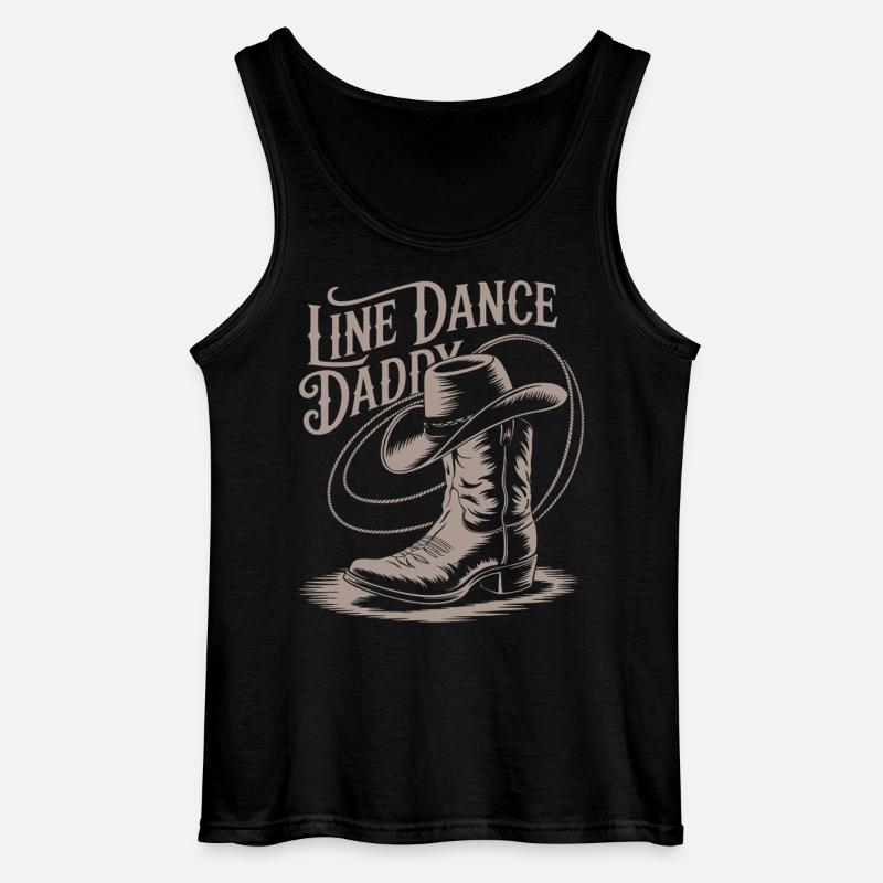 Line Dance Daddy - Gildan Männer Tank Top - Schwarz