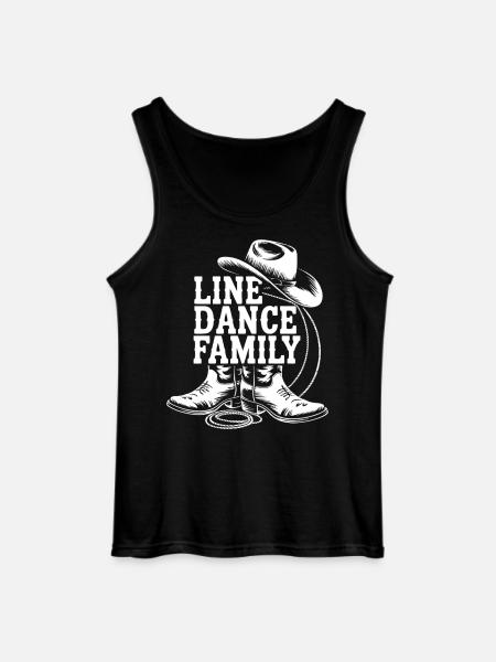 Line Dance Family Western - Gildan Men’s Tank Top - black