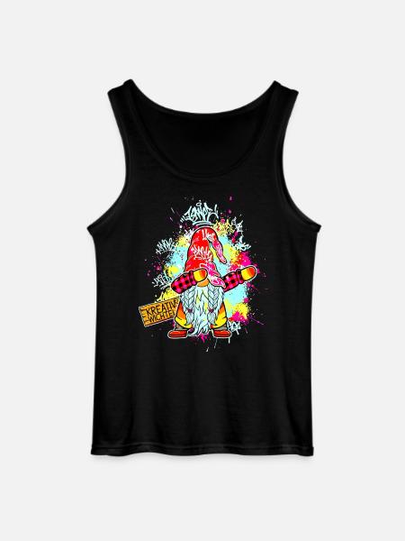 CREATIVE GNOME Dab Graffiti Artist XMas - Gildan Men’s Tank Top - black