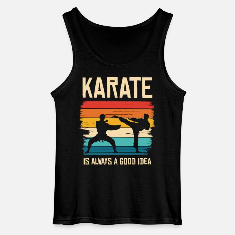 Karate ist immer eine gute Idee - Gildan Männer Tank Top - Schwarz