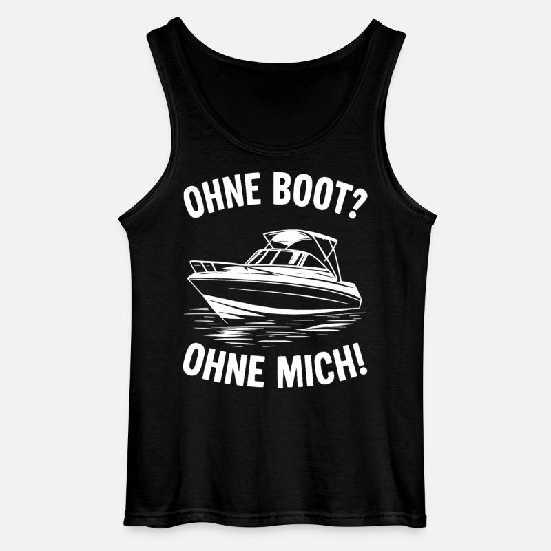 Ohne Boot? Ohne Mich! - Gildan Männer Tank Top - Schwarz