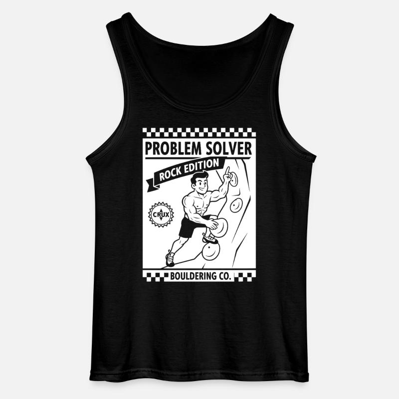 Problem Solver Rock Edition Kletterwand-Spaß - Gildan Männer Tank Top - Schwarz