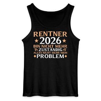 Rente Abschied 2026 Nicht mehr zuständig - Rentner - Gildan Männer Tank Top - Schwarz - Vorne - AI Model Male 185 dark (185cm)