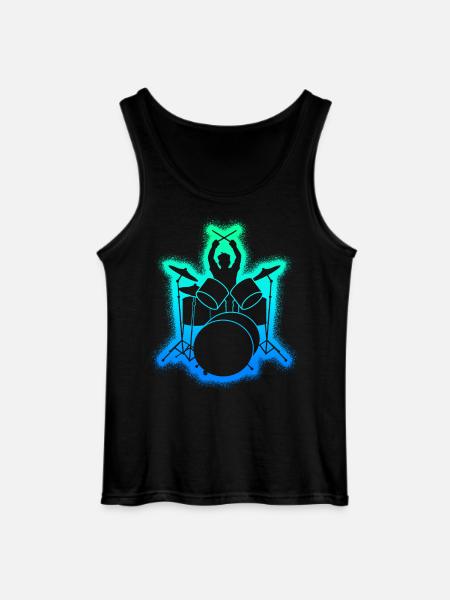 Drums Drummers Kids Men's Boys Drums - Gildan Men’s Tank Top - black