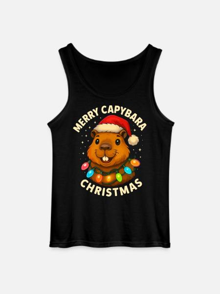 Noël de Capybara Noël de Noël - Débardeur Gildan Homme - noir
