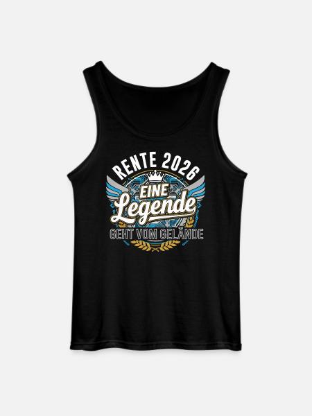 Pension 2026 Pensioner Pensioner Legend Retirement - Gildan Men’s Tank Top - black