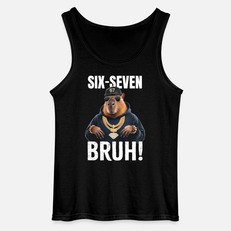 Capyara Sechs Sieben - Gildan Männer Tank Top - Schwarz
