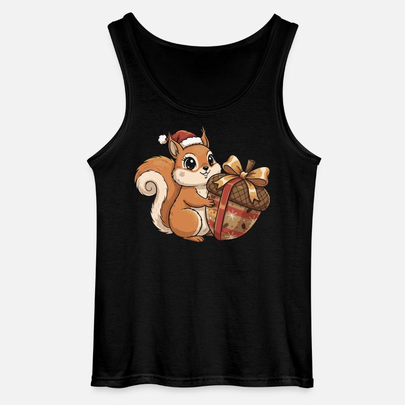 Winterfreude Eichhörnchen Geschenk - Gildan Männer Tank Top - Schwarz