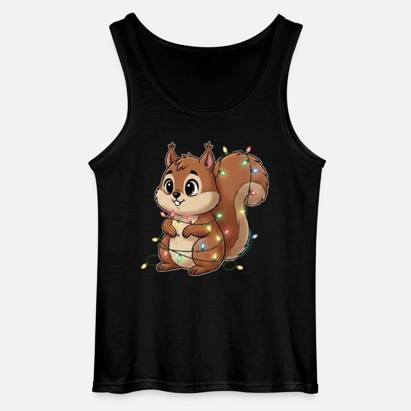 Lichterbehängtes Eichhörnchen - Gildan Männer Tank Top - Schwarz