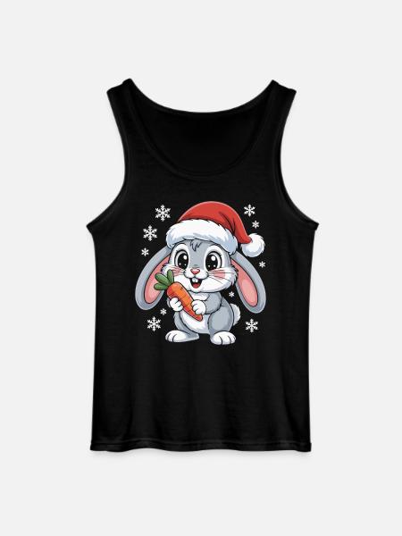 Winterhase mit Karotte - Gildan Männer Tank Top - Schwarz