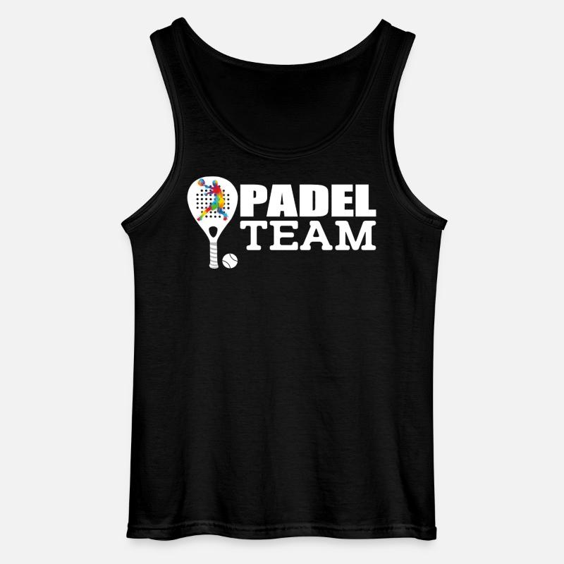 Padel - Gildan Männer Tank Top - Schwarz