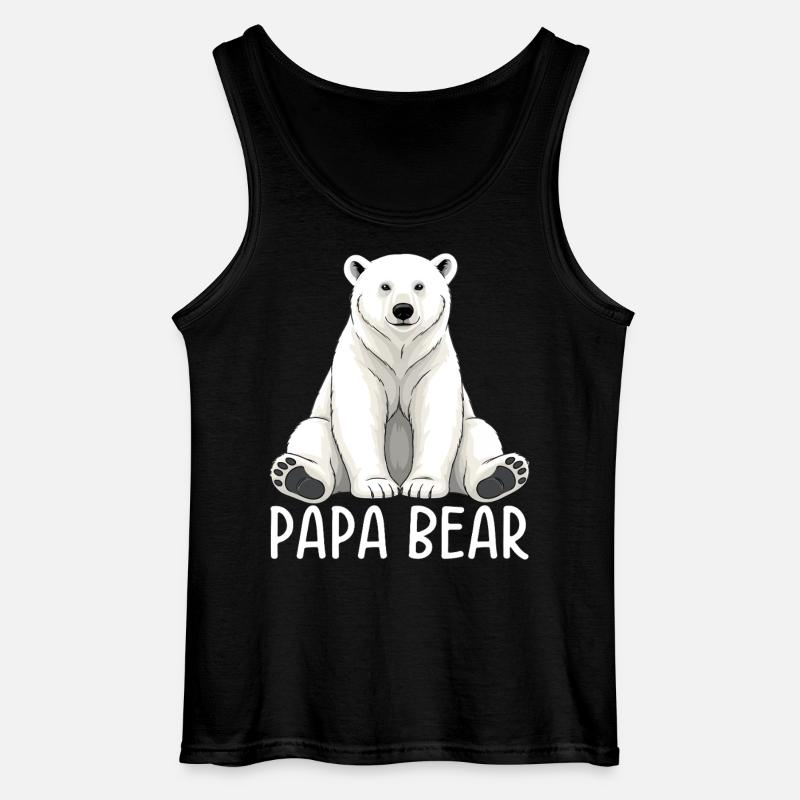Papa Bear - Gildan Männer Tank Top - Schwarz