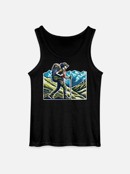 Wanderin Wandern - Gildan Männer Tank Top - Schwarz