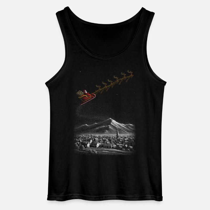Sternen-Schlittenfahrt im Winterschnee - Gildan Männer Tank Top - Schwarz