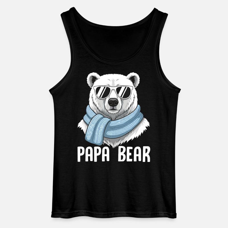 Papa Bear - Gildan Männer Tank Top - Schwarz