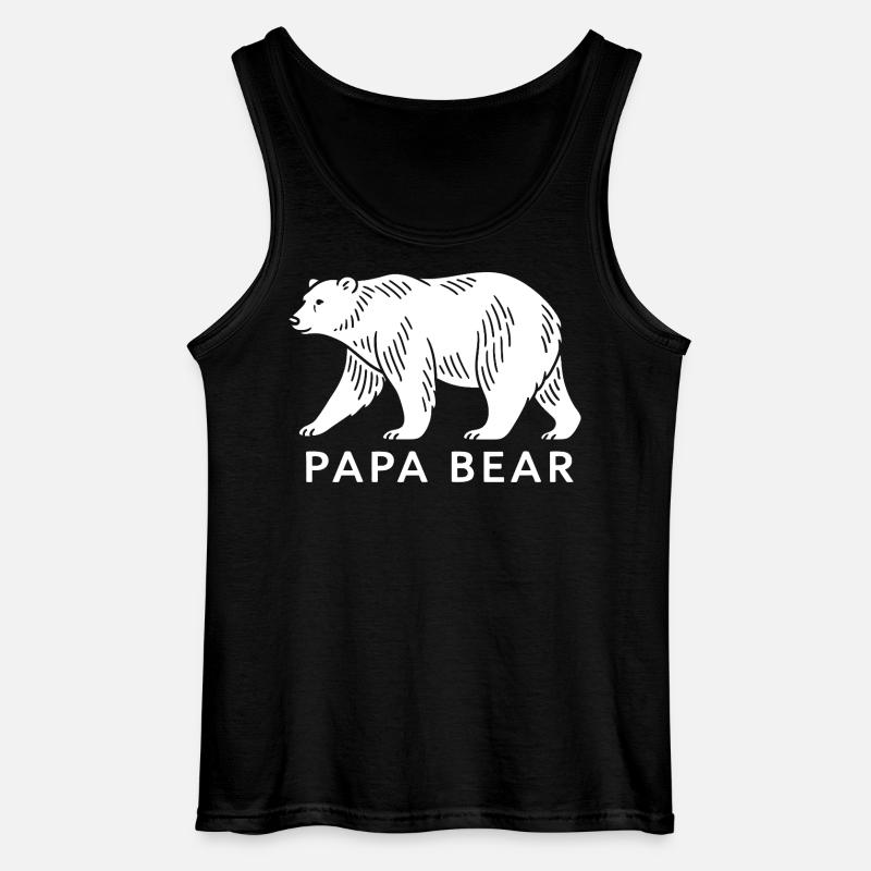 Papa Bear - Gildan Männer Tank Top - Schwarz