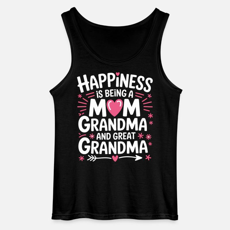Happiness Design: Mama Oma Großmutter - Gildan Männer Tank Top - Schwarz