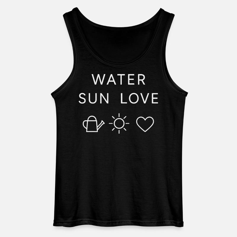 Wasser Sonne Liebe Statement - Gildan Männer Tank Top - Schwarz