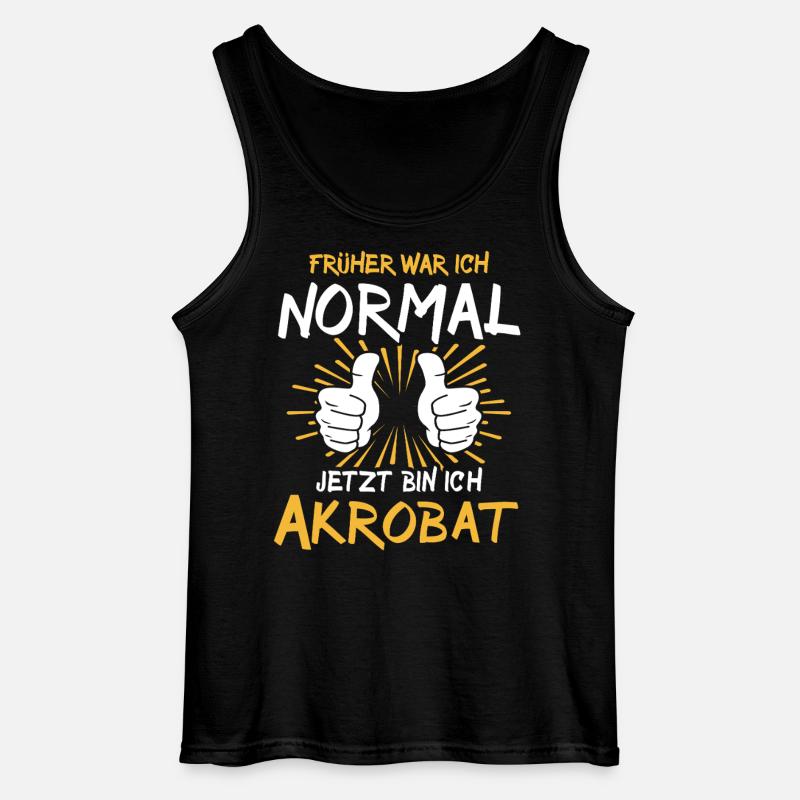 Akrobat Spruch - Gildan Männer Tank Top - Schwarz
