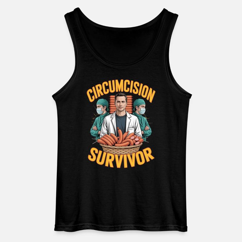Circumcision Survivor Unwearable Bootleg - Gildan Männer Tank Top - Schwarz